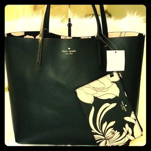 Kate Spade Reversible Tote with Clutch